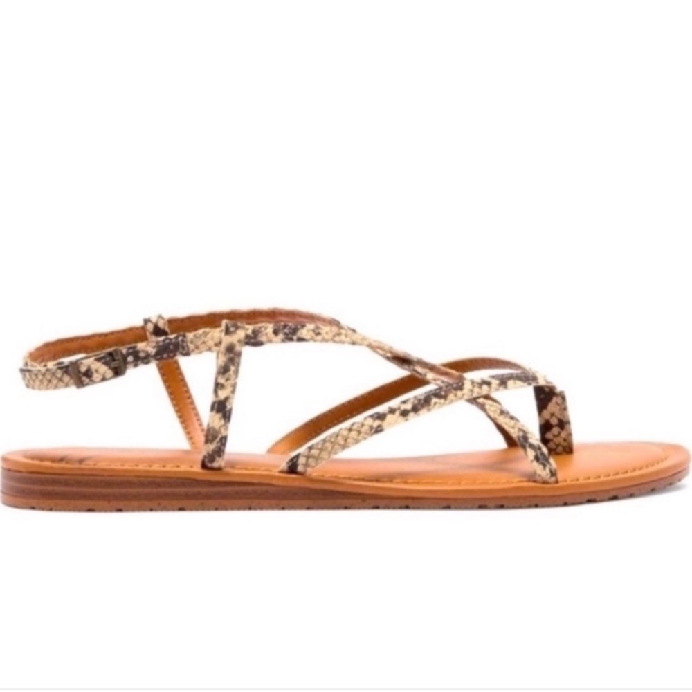 NEW Zodiac Yovanna Slingback Strappy Sandals Boho Flat Thongs Tan Brown Size 9.5 - Picture 11 of 12